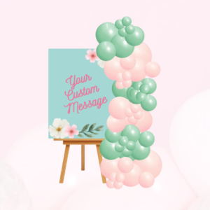 Customizable balloon garland with easel